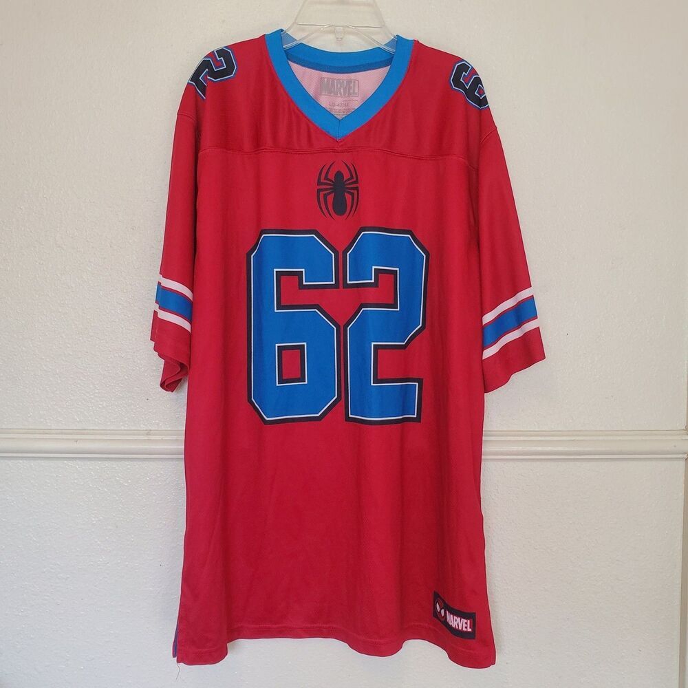 Spider-Man Marvel‎ Red 62 Sports Style Shirt Men's Size Large